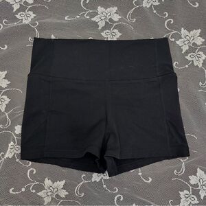 Aritzia TNA Black Mesh Panel Biker Shorts Sz Large